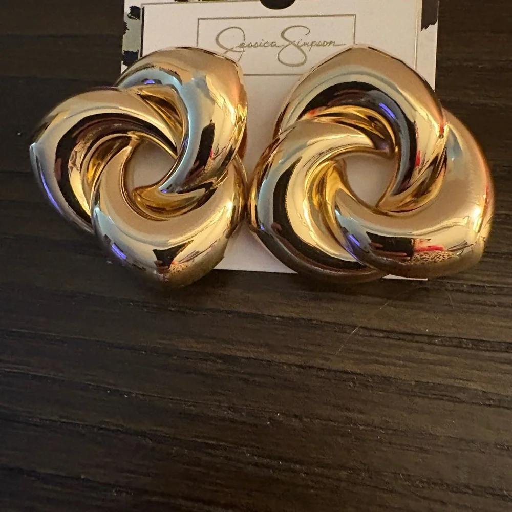NEW Jessica Simpson Gold Earrings